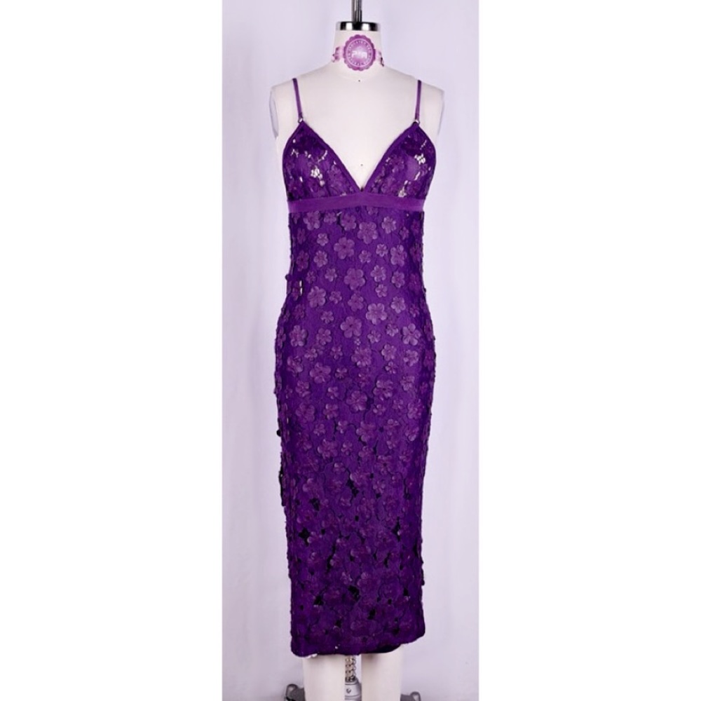 Pleather Flower Dress